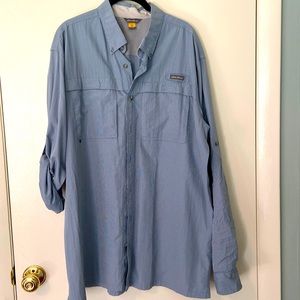 Eddie Bauer Tall long Sleeve vented back shirt.